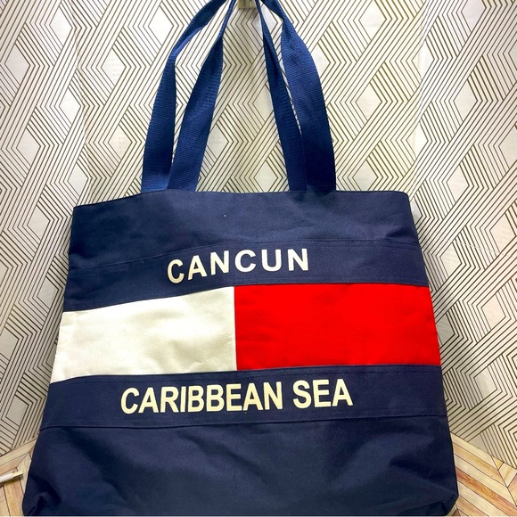Cancun Caribbbean sea beach bag Handbags - CANCUN CARIBBEAN‎ SEA BAG WITH ZIPPER O14